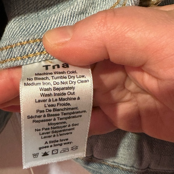 TNA Jean Jacket with Rose hand stitches - Picture 7 of 11